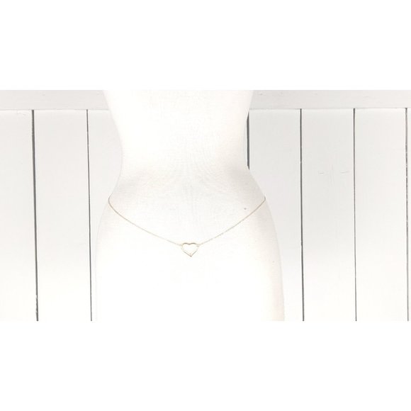 Gold metal heart chain link dainty lightweight skinny belly chain belt - Picture 5 of 5